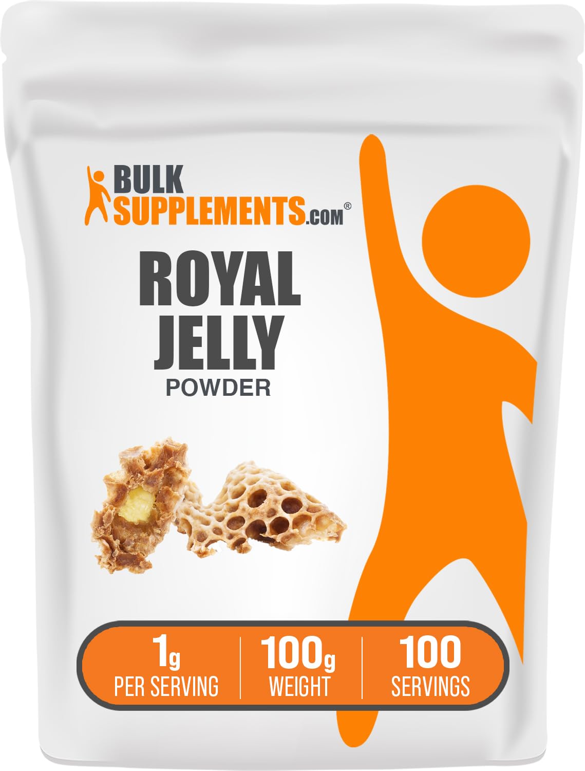 BulkSupplements Royal Jelly Powder 100g front view