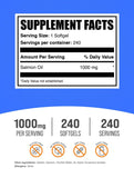 BulkSupplements Salmon Oil Softgels 1000mg back view
