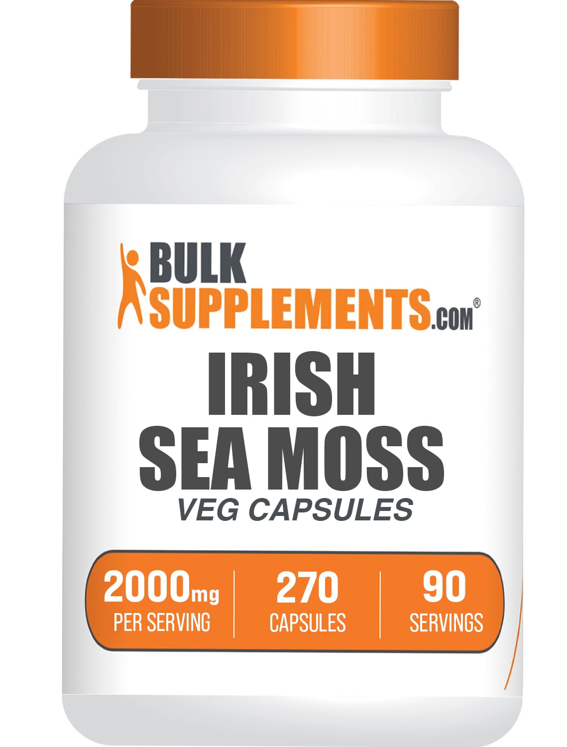 BulkSupplements Sea Moss Capsules front view with packaging