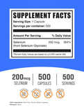 BulkSupplements Selenium Glycinate 200mcg capsules side view