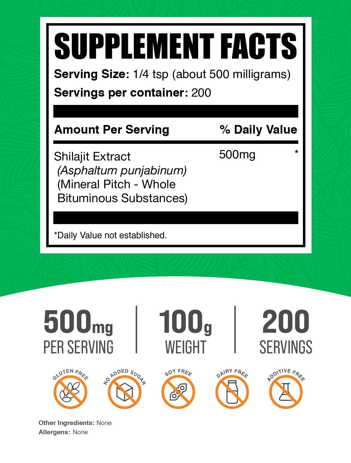 BulkSupplements Shilajit Extract Powder packaging