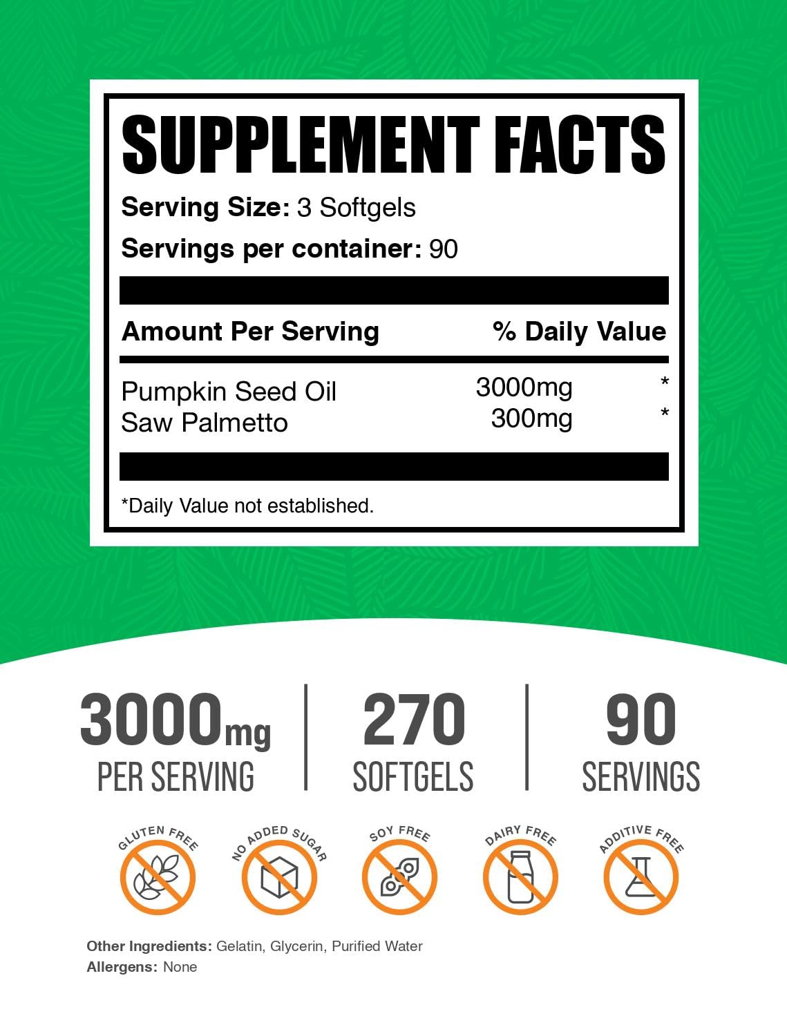 BulkSupplements softgels bottle side view