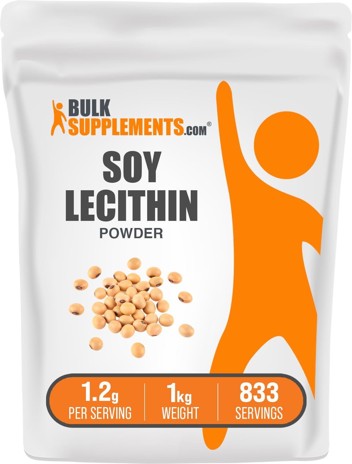 BulkSupplements Soy Lecithin Powder 1000g front view