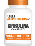 BulkSupplements Spirulina 3000mg Capsules front view