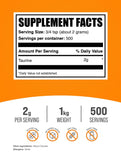 BulkSupplements Taurine Powder 2000mg back view packaging
