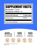 BulkSupplements Theobromine 400mg Capsules bottle with label