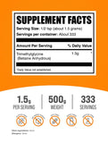 BulkSupplements TMG Powder 500g back view with ingredient details