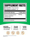 BulkSupplements Tribulus Terrestris Capsules 1500mg side view