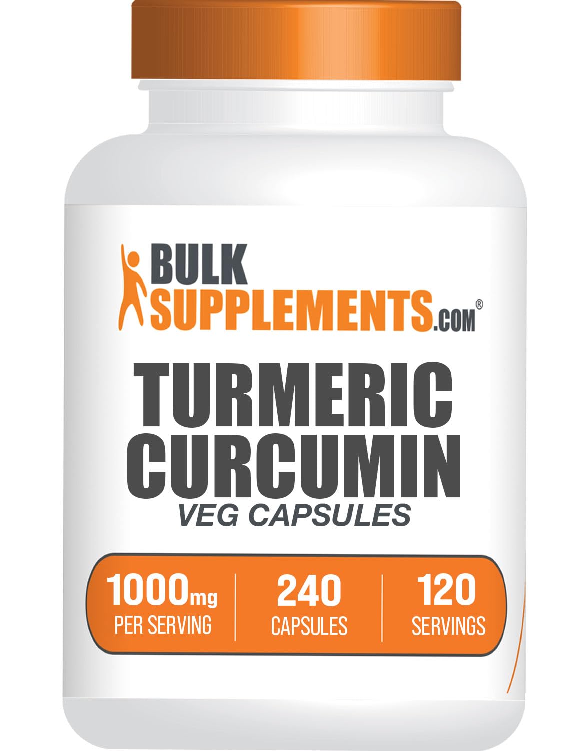 BulkSupplements Turmeric Extract 1000mg capsules front view