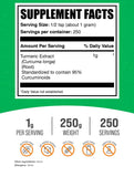 BulkSupplements Turmeric Extract Powder 250g packaging