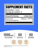 BulkSupplements Vitamin B12 1000 mcg softgels back view
