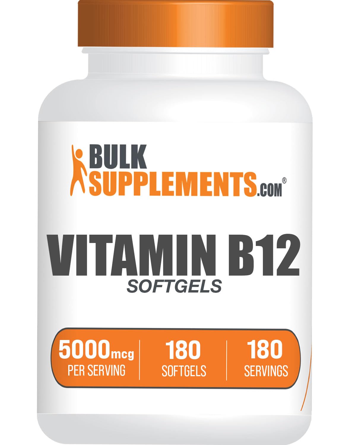 BulkSupplements Vitamin B12 5000 mcg softgels front view