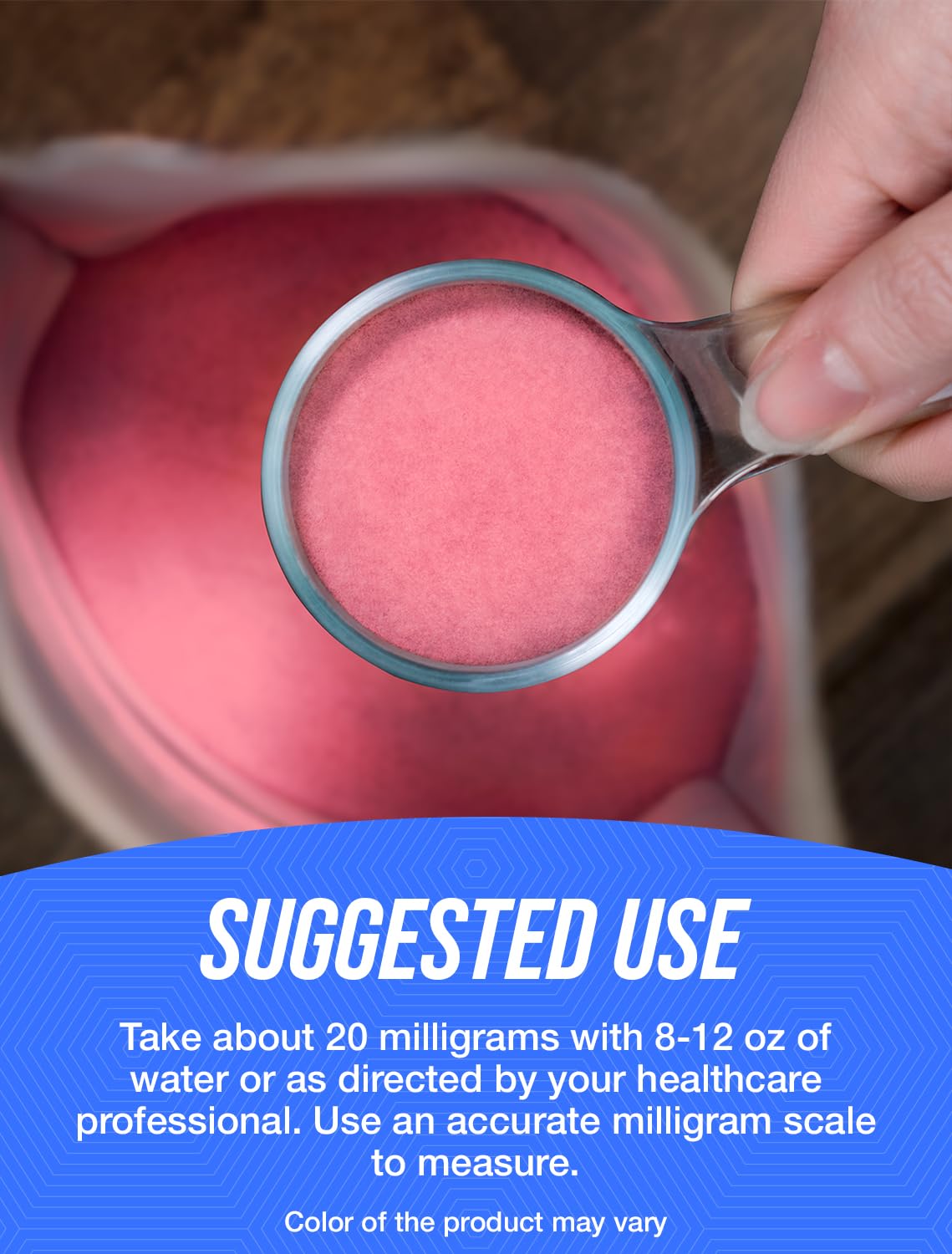 BulkSupplements Vitamin B12 powder in a measuring scoop