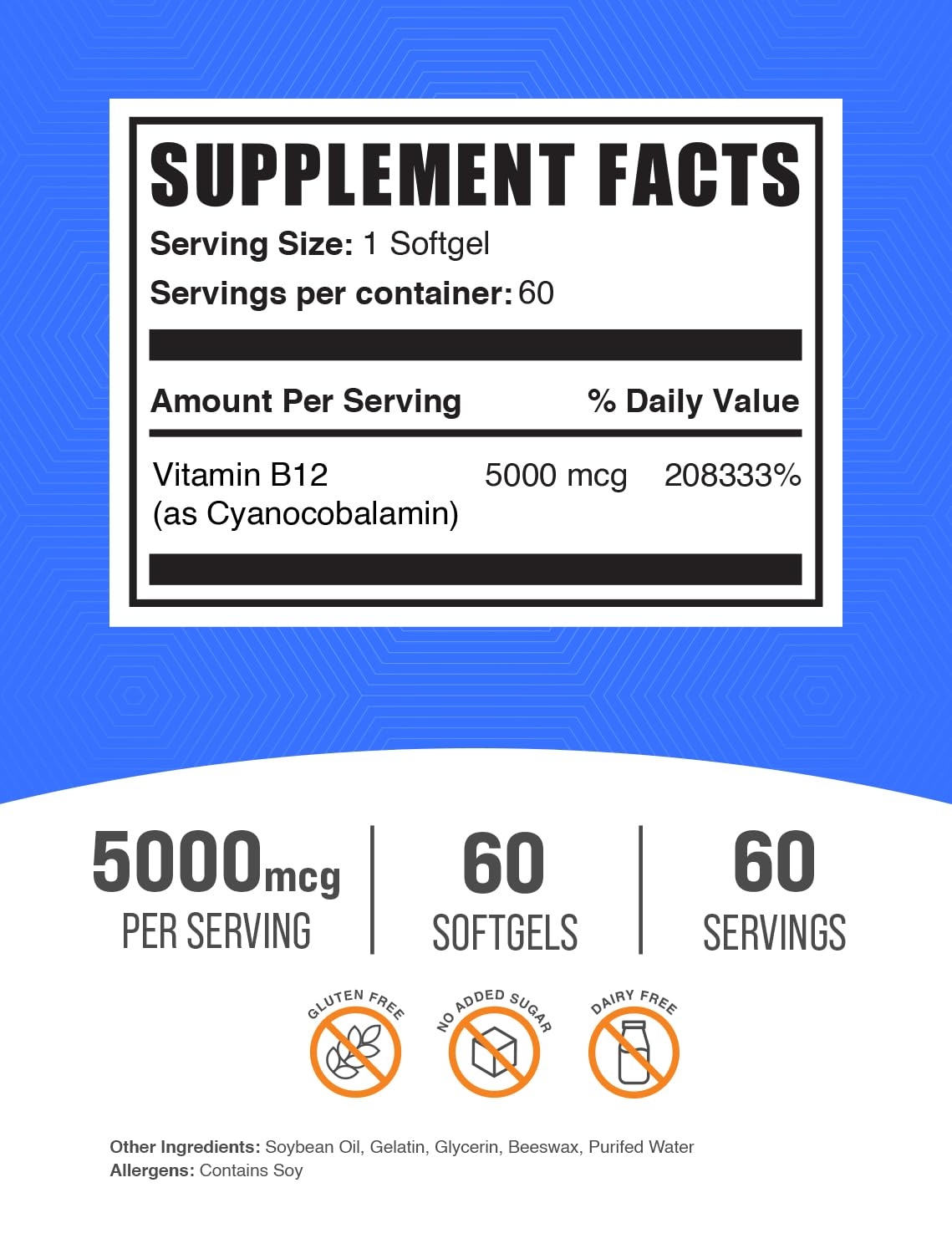 BulkSupplements Vitamin B12 Softgels 5000mcg packaging