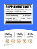 BulkSupplements Vitamin B5 Pantothenic Acid Powder packaging