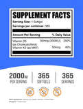 BulkSupplements Vitamin D3 & K2 Softgels side view