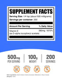 BulkSupplements Vitamin E Powder 400 IU packaging