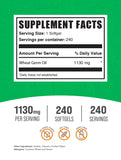BulkSupplements Wheat Germ Oil Softgels back view with nutritional information