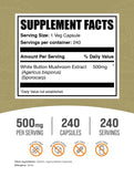 BulkSupplements White Button Mushroom Extract Capsules side view