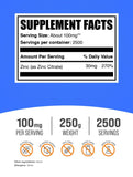 BulkSupplements Zinc Citrate Powder 30mg packaging