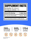 BulkSupplements Zinc Gluconate Powder packaging