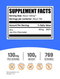 BulkSupplements Zinc Glycinate Powder packaging side view