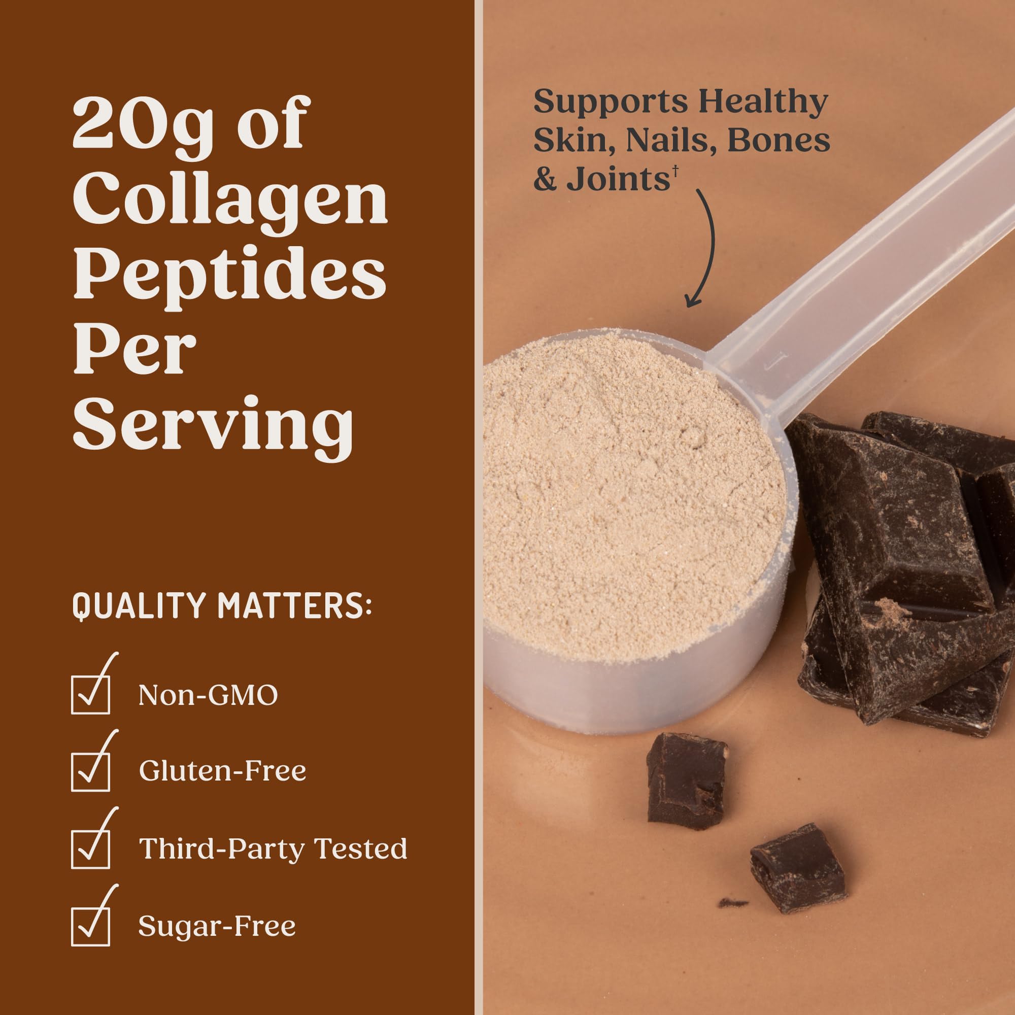 Bulletproof Chocolate Collagen Peptides ingredients list on jar