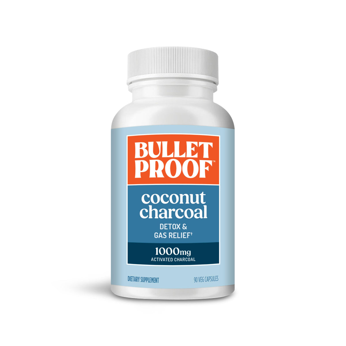 Bulletproof Coconut Charcoal Capsules 90-count front view