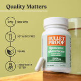 Bulletproof Glutathione Force capsules with nutritional information