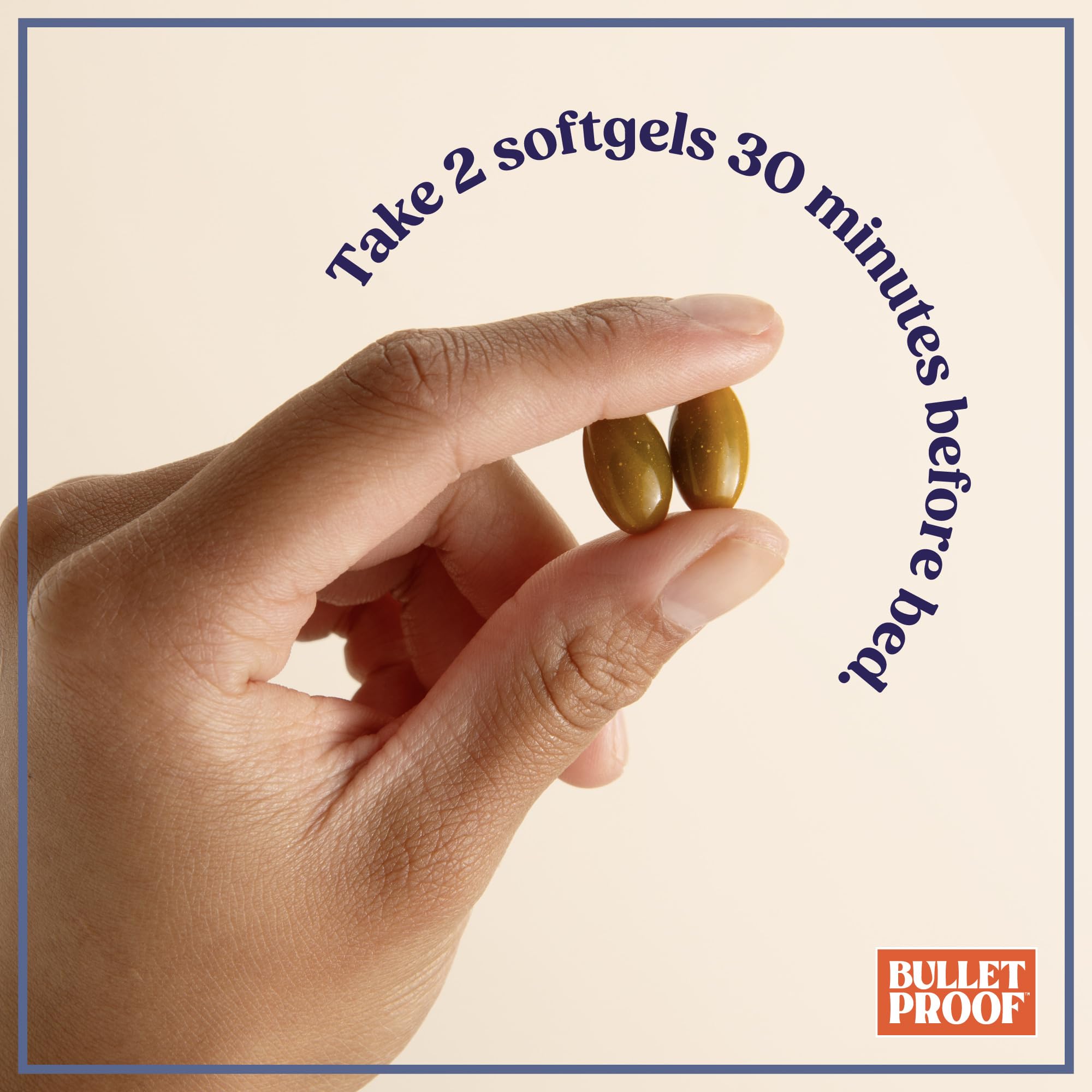 Bulletproof Sleep Mode Softgels bottle side view