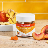 Bulletproof Sugar-Free Peach Ginger Turmeric Gummies close-up of gummies