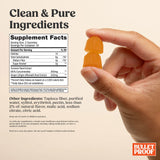 Bulletproof Sugar-Free Peach Ginger Turmeric Gummies side view showing texture