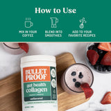 Bulletproof Unflavored a daily routine Collagen Protein jar top view