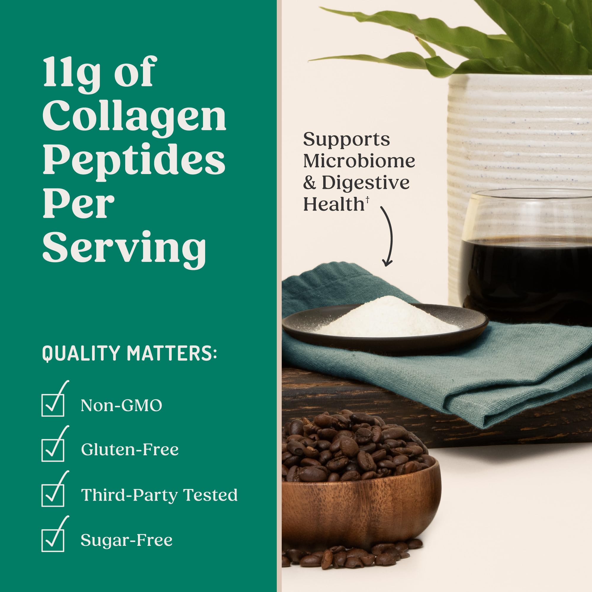 Bulletproof Unflavored a daily routine Collagen Protein nutrition label