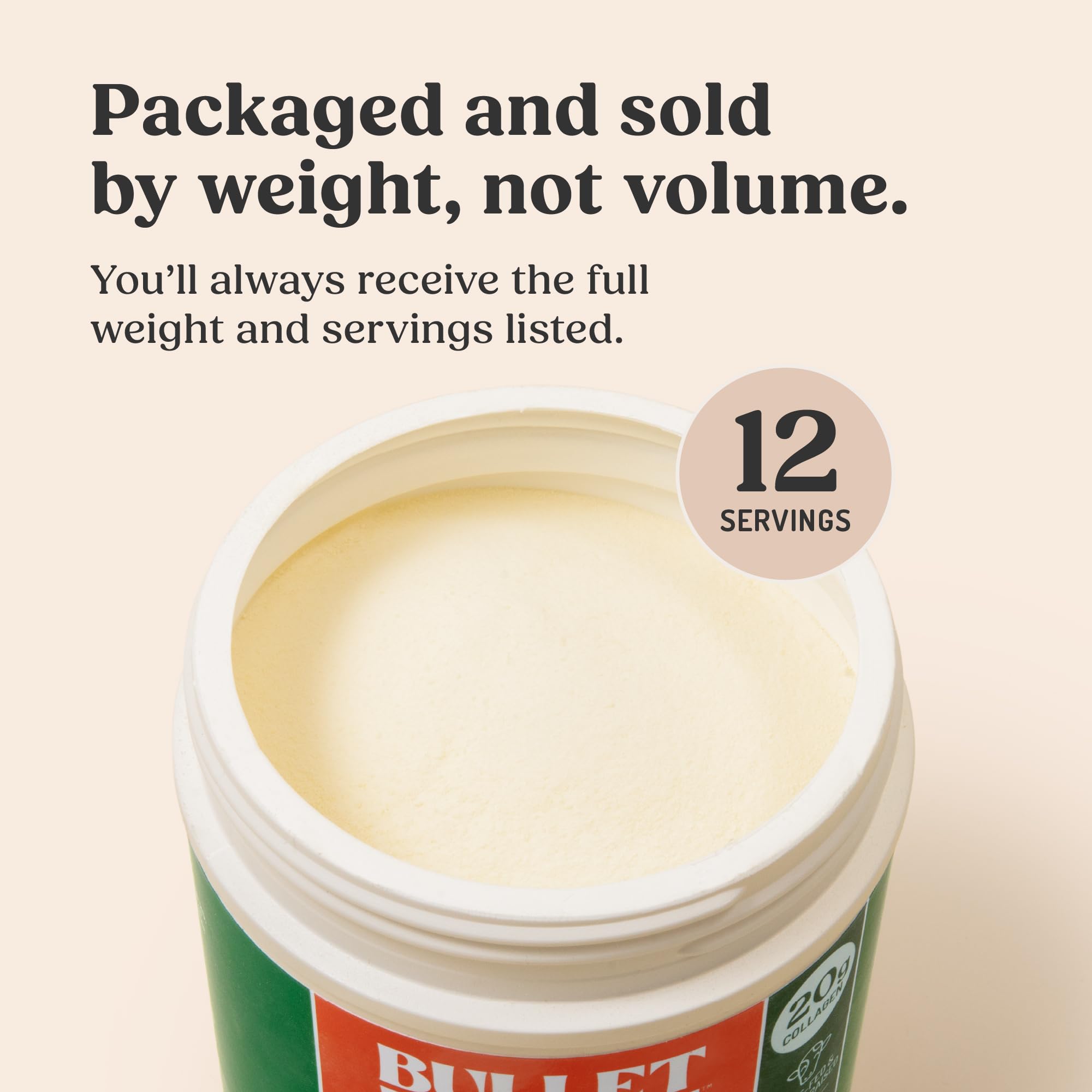 Bulletproof Unflavored Collagen Peptides mixed in a smoothie