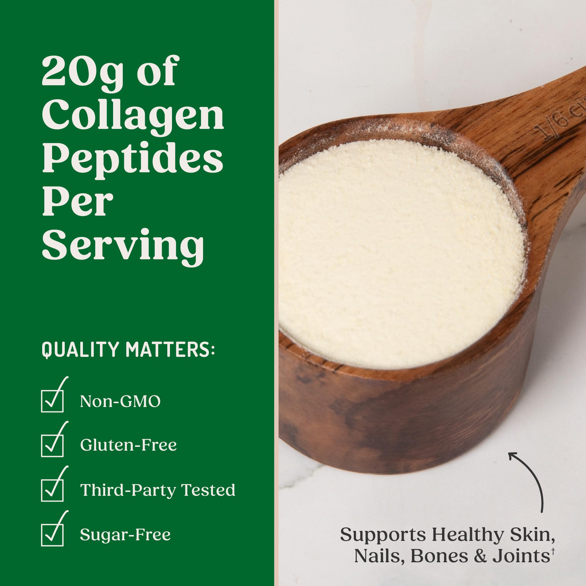 Bulletproof Unflavored Collagen Peptides mixed in a smoothie