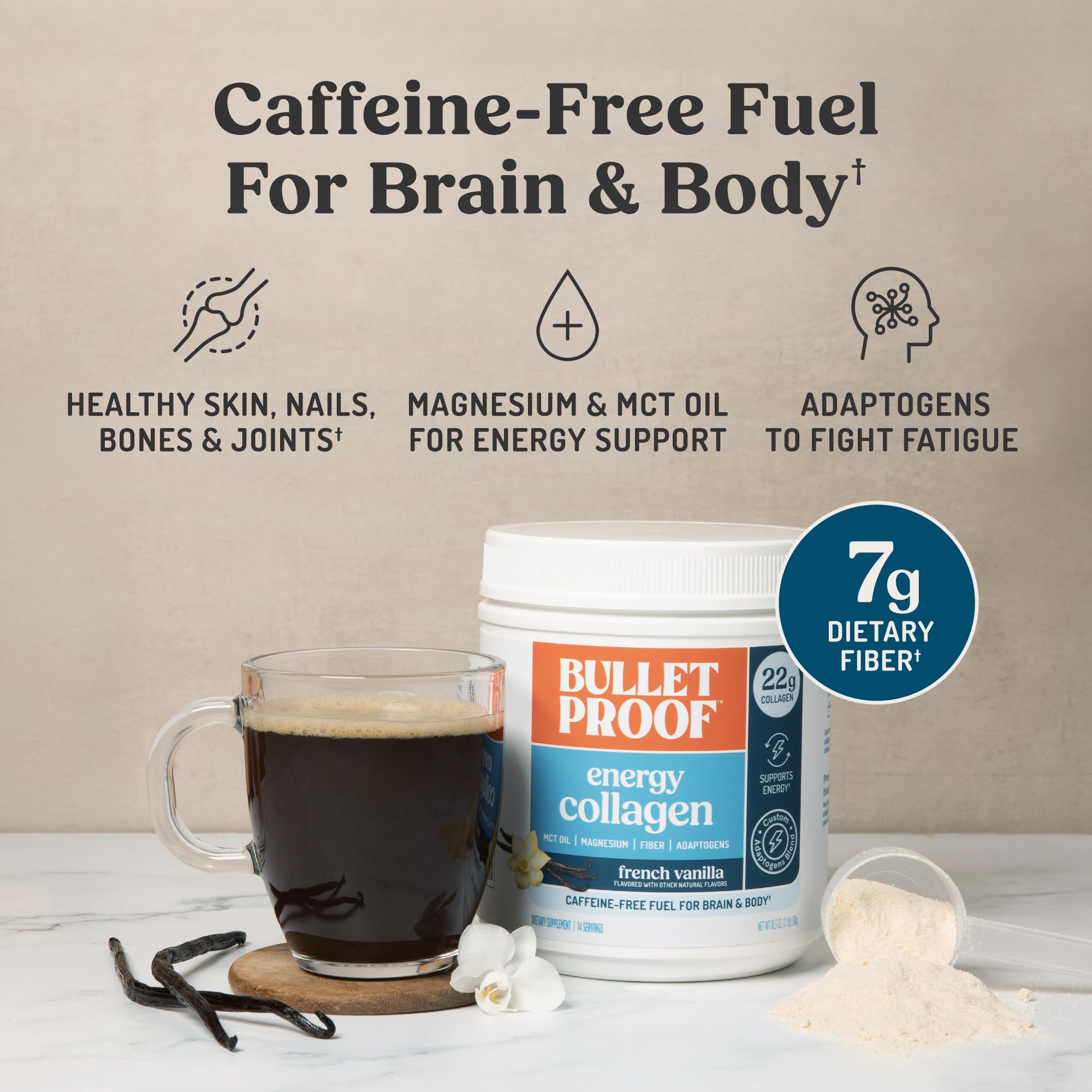 Bulletproof Vanilla Bean Energy Collagen Protein ingredients list