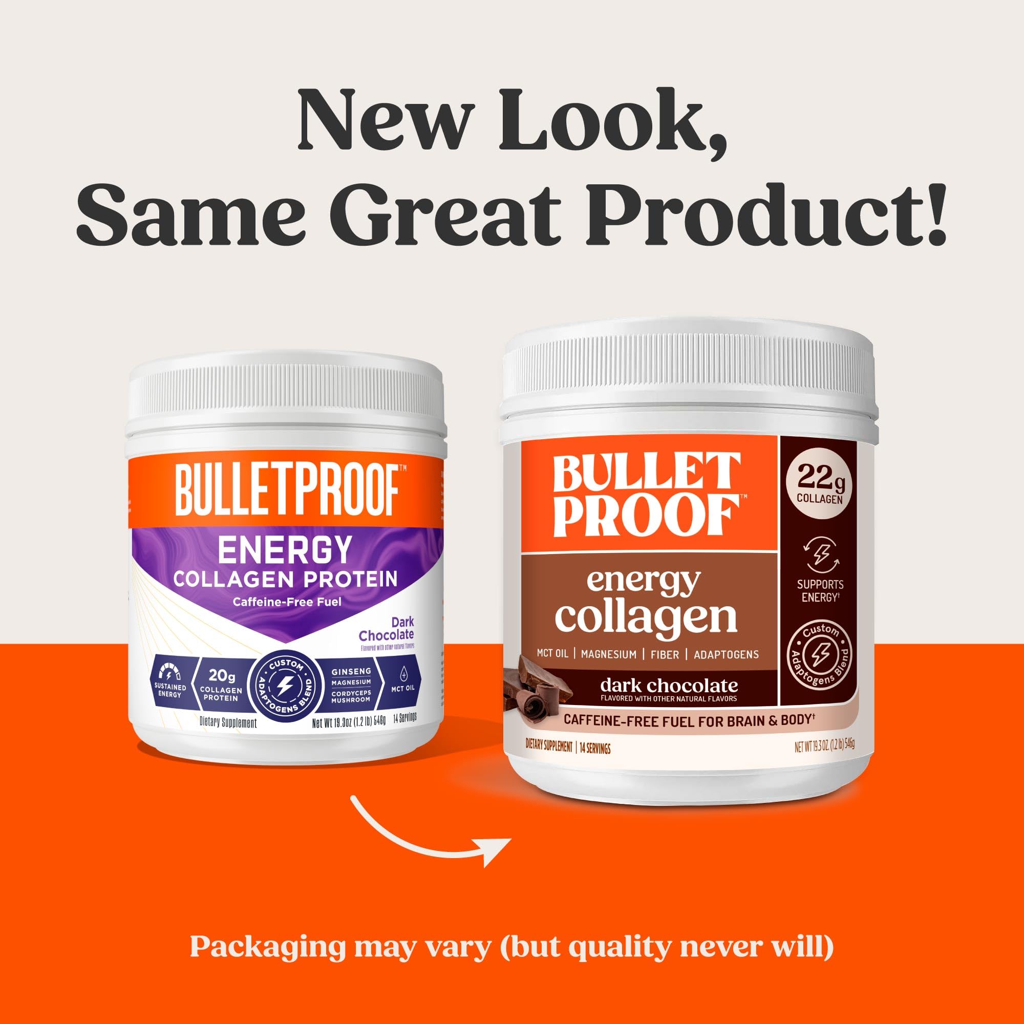 Bulletproof Vanilla Bean Energy Collagen Protein jar side view
