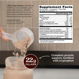 Bulletproof Vanilla Bean Energy Collagen Protein jar with scoop