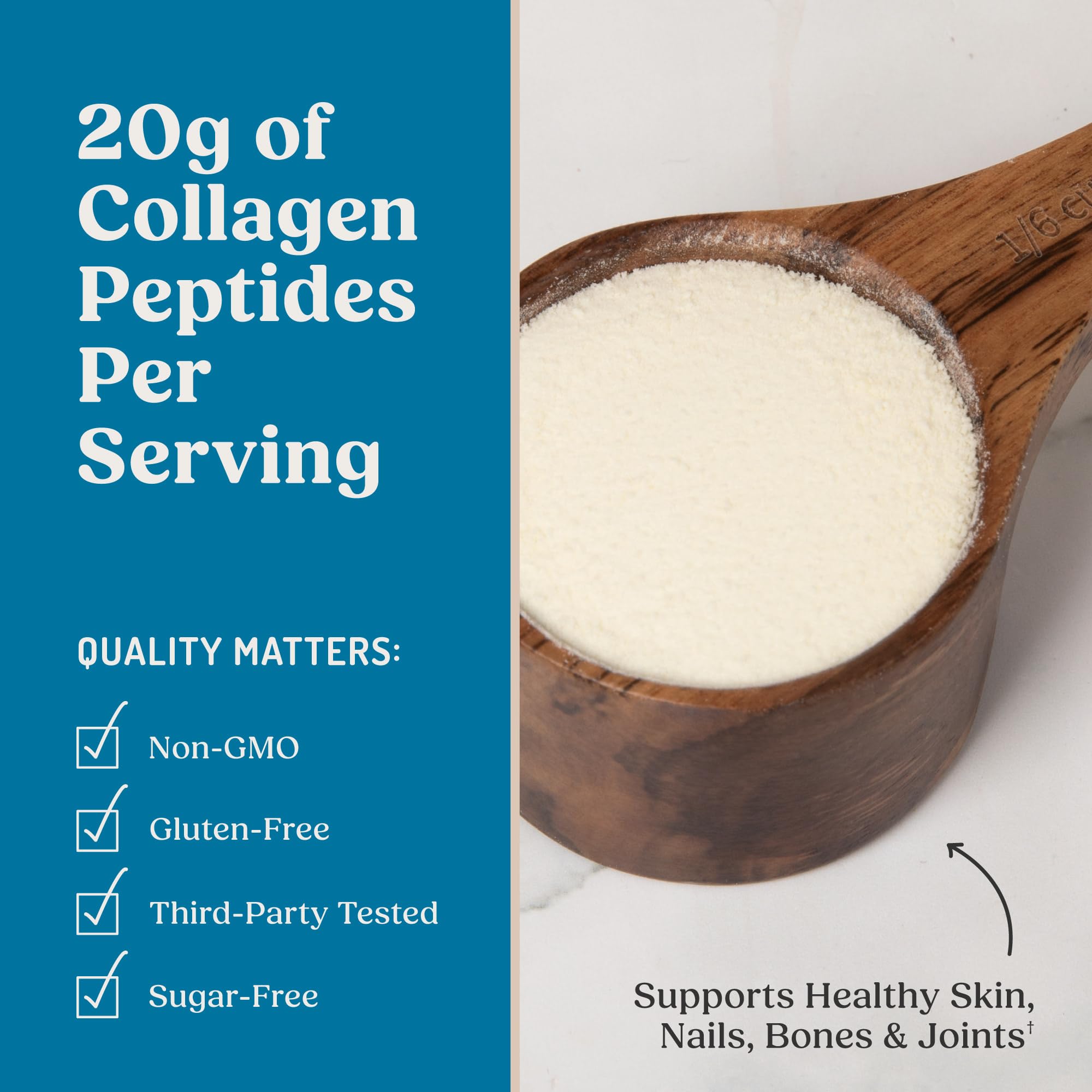 Bulletproof Vanilla Collagen Peptides jar top view