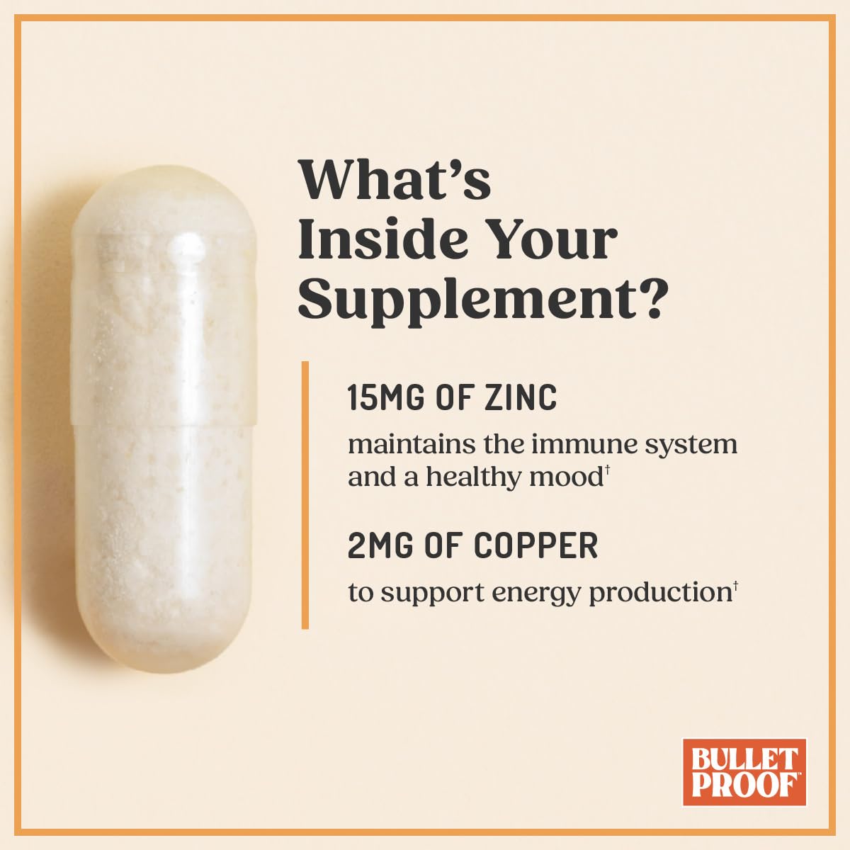 Bulletproof Zinc with Copper bottle on a kitchen counter