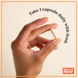 Bulletproof Zinc with Copper capsules against a white background