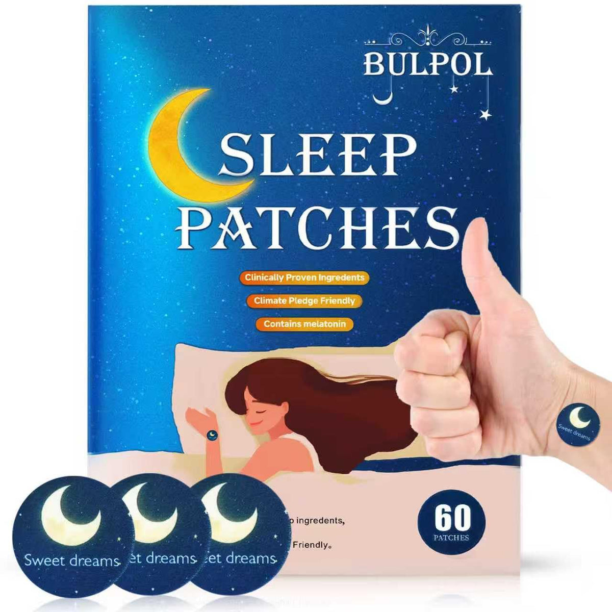 BULPOL Sleep Patches 60 Pack front view