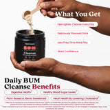 (BUM) Psyllium Husk Fiber Powder close-up of fine powder
