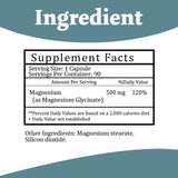 Bumjazz Magnesium Glycinate Supplement 82g side view