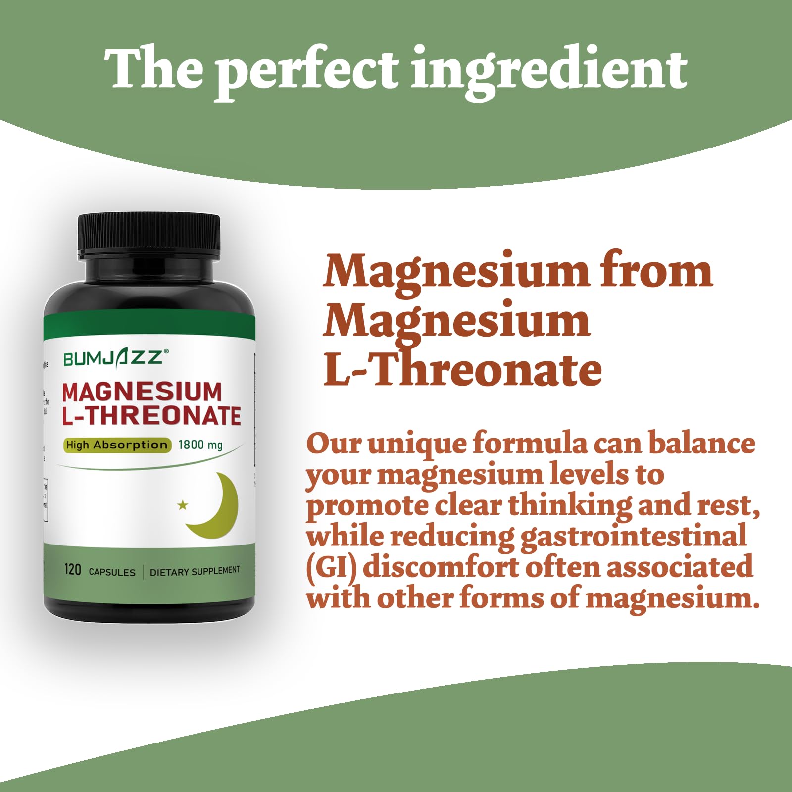 Bumjazz Magnesium L-Threonate capsules spilling out