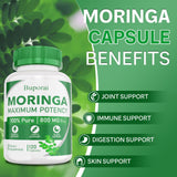 Buporai Moringa Capsules bottle with cap open