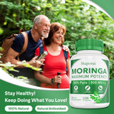 Buporai Moringa Capsules side view showing label