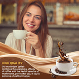 Buporai Mushroom Coffee 210g packaging with a spoon for serving