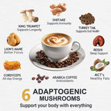 Buporai Mushroom Coffee Blend preparation with hot water